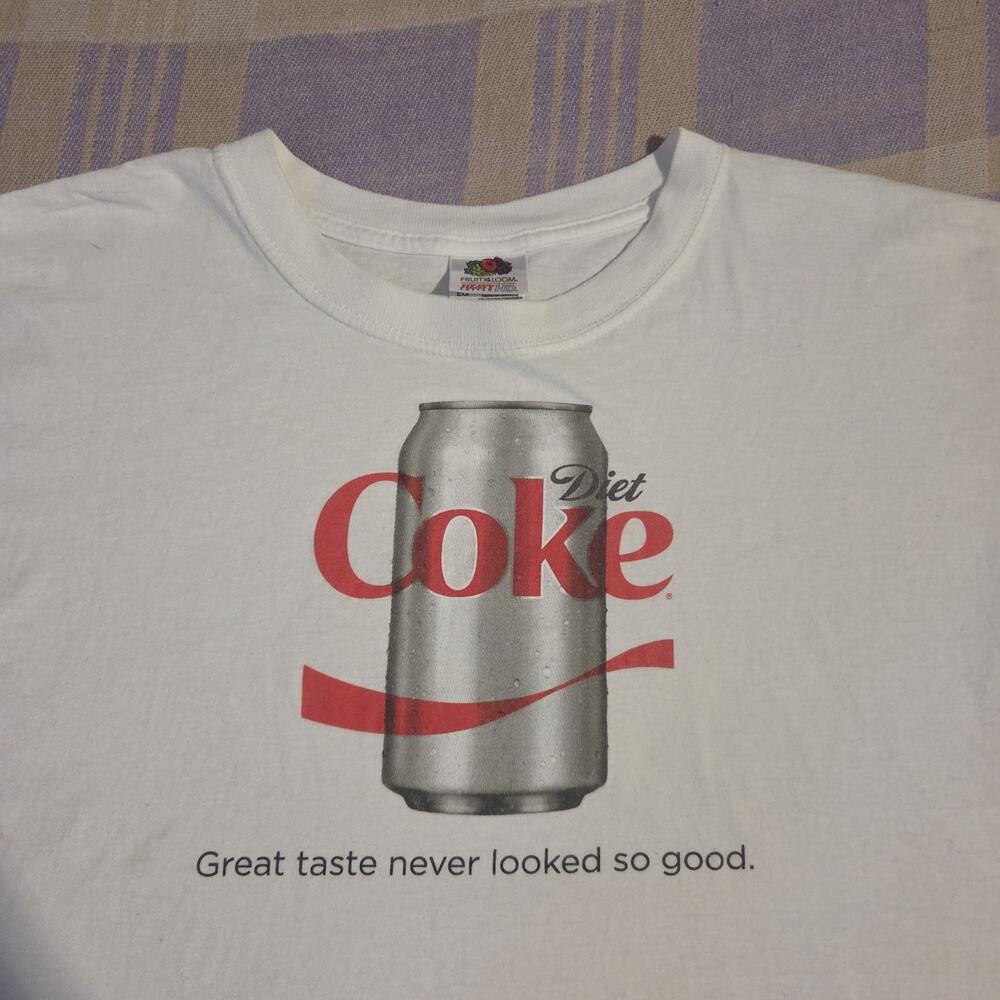 Vtg Diet Coke Can T Shirt Great Taste Never Looked So Good 2000s 90s Soda Pop